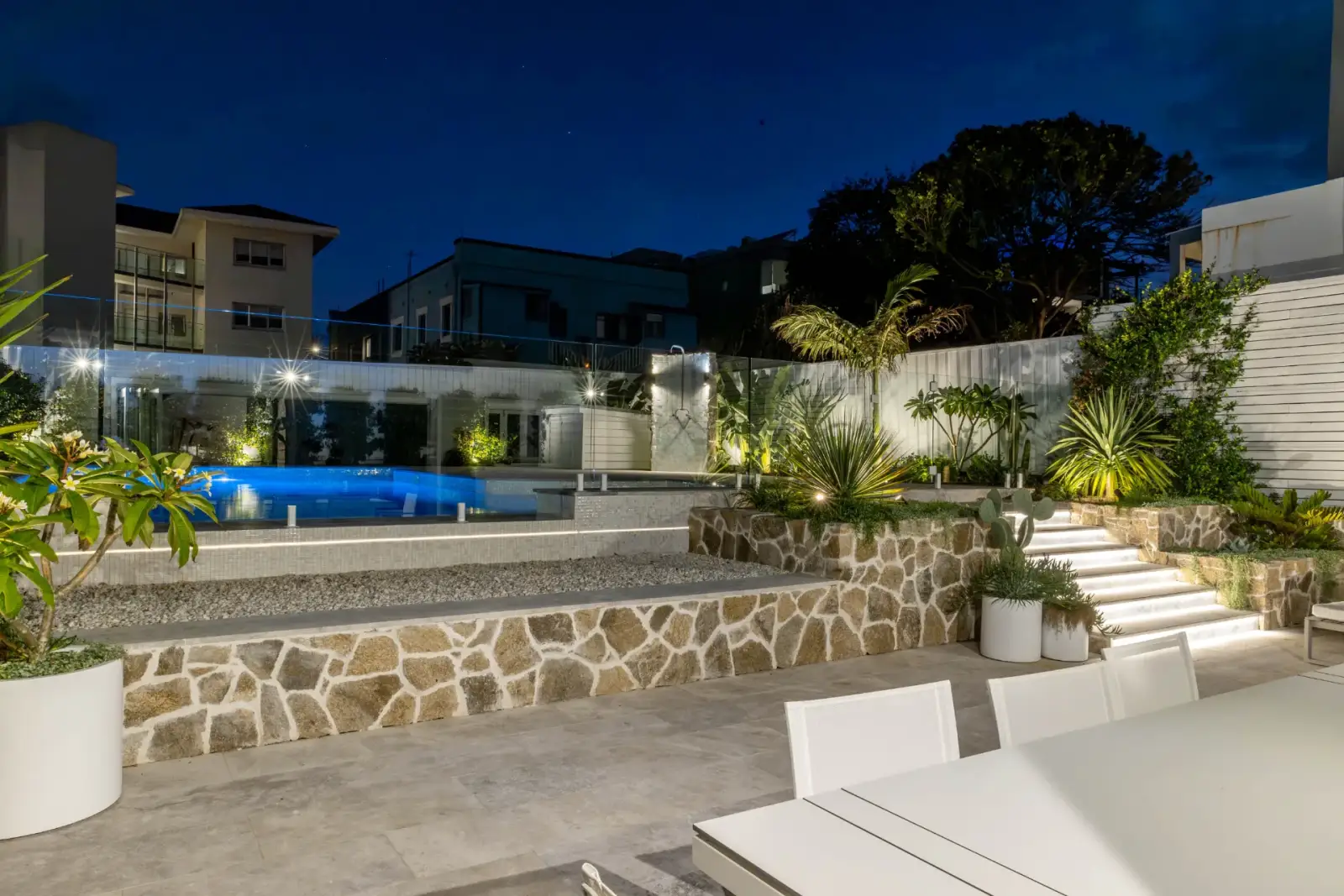 Wilson Project - landscape lighting and planting