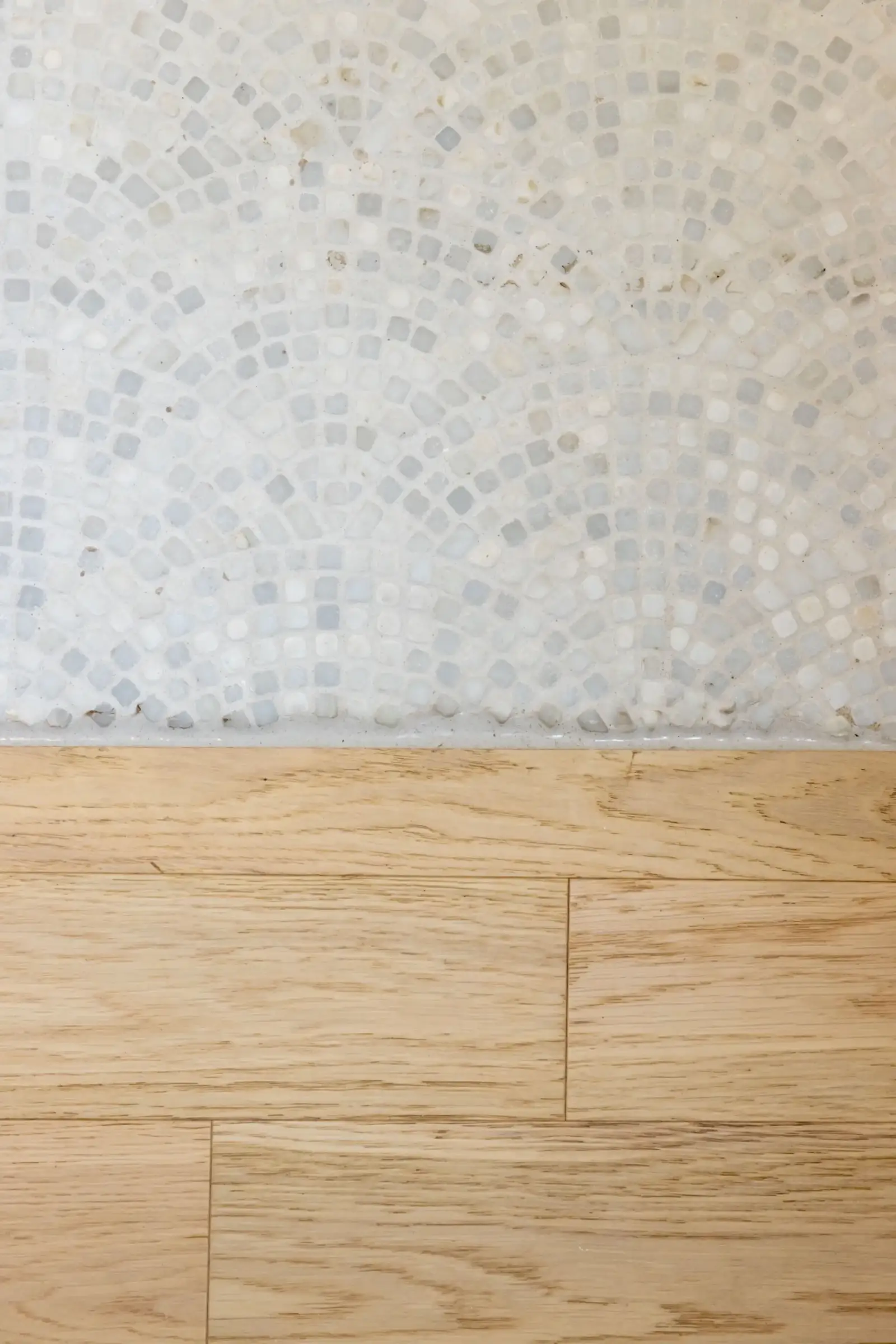 Eastern Project - mosaic tile and oak floor transition