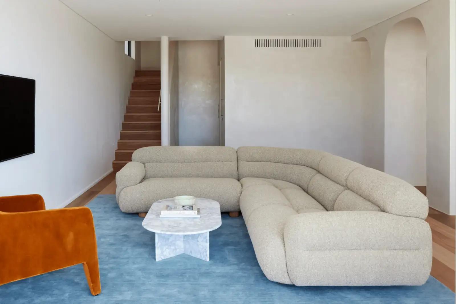 Sutherland Project - living area and staircase